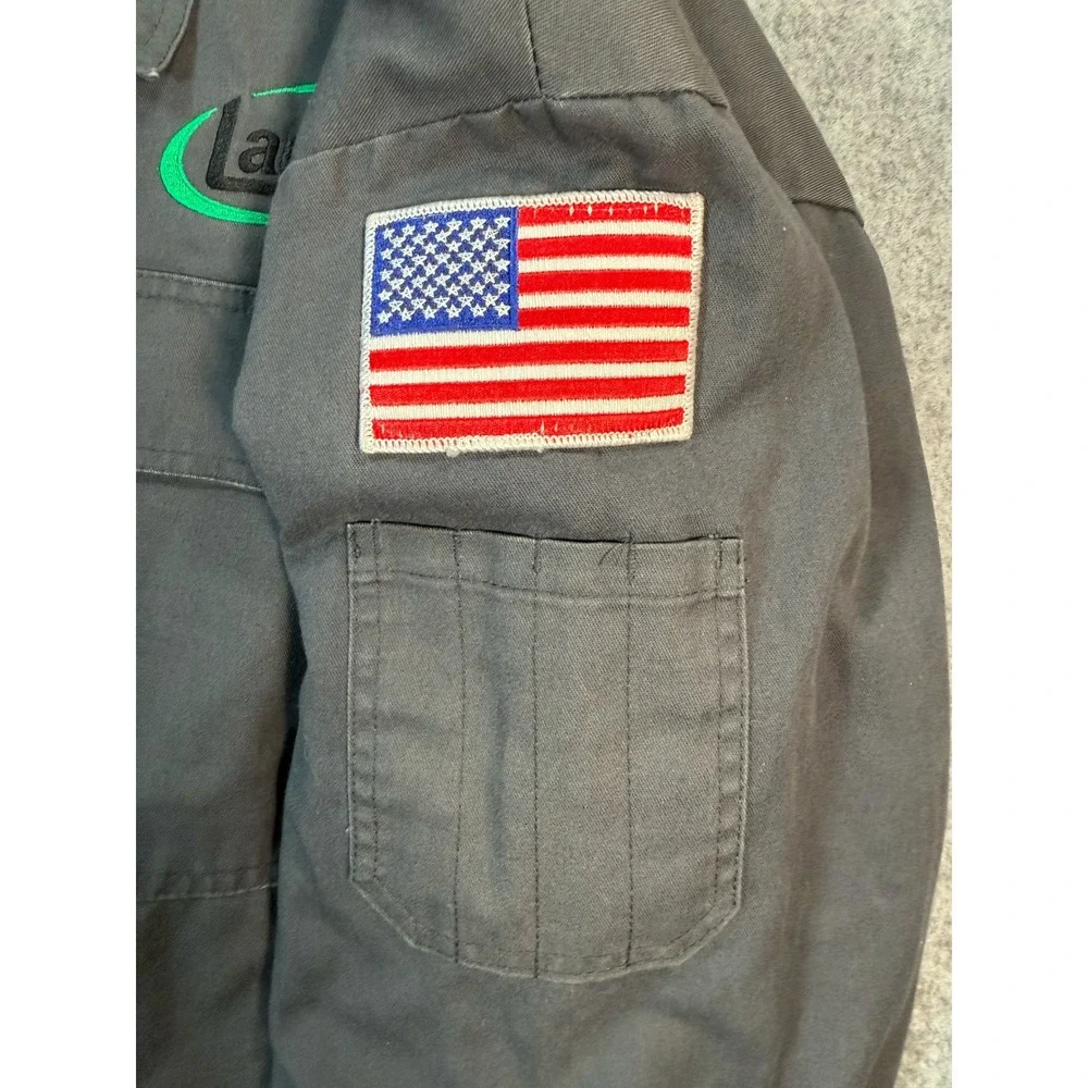Sportsmaster Mens 2XL Workwear Jacket‎ Gray Quilted USA Made Layne Safety Patch